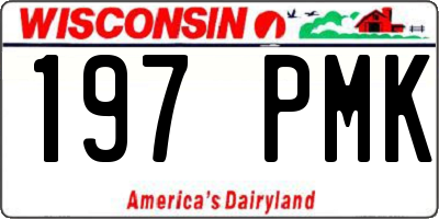 WI license plate 197PMK
