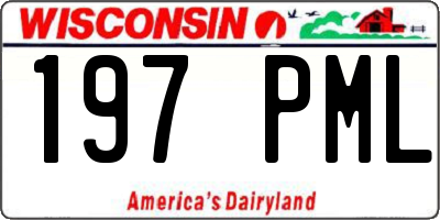 WI license plate 197PML
