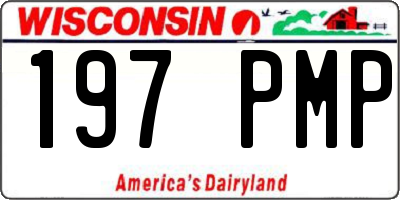 WI license plate 197PMP