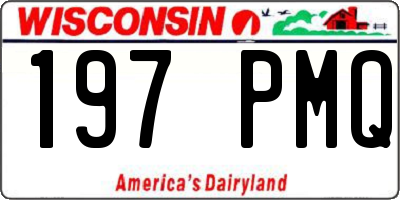 WI license plate 197PMQ