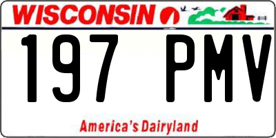 WI license plate 197PMV