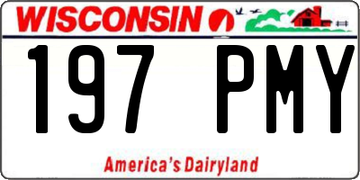 WI license plate 197PMY
