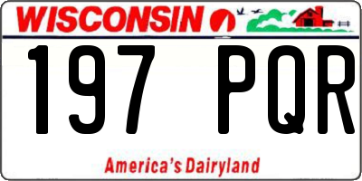 WI license plate 197PQR