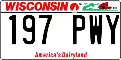 WI license plate 197PWY