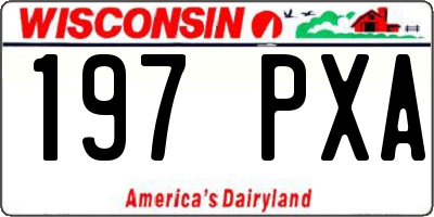 WI license plate 197PXA