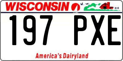 WI license plate 197PXE