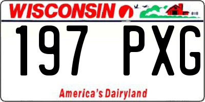 WI license plate 197PXG