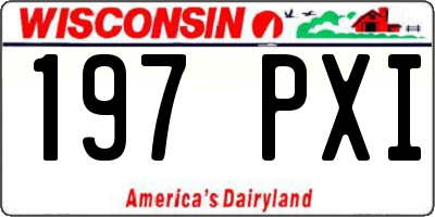 WI license plate 197PXI