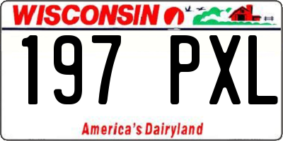 WI license plate 197PXL