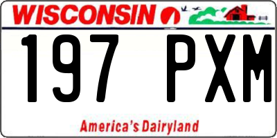 WI license plate 197PXM