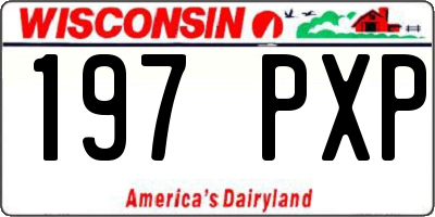 WI license plate 197PXP