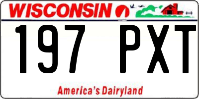 WI license plate 197PXT
