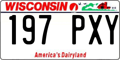 WI license plate 197PXY