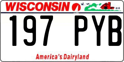 WI license plate 197PYB