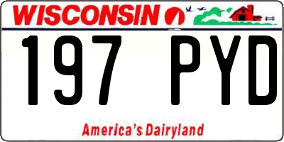 WI license plate 197PYD