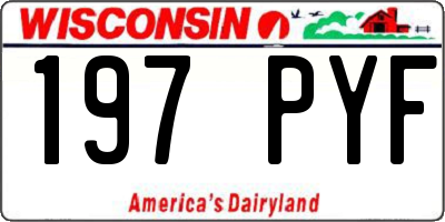WI license plate 197PYF