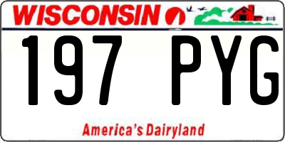 WI license plate 197PYG