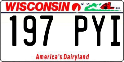 WI license plate 197PYI