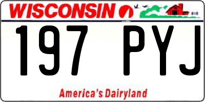 WI license plate 197PYJ