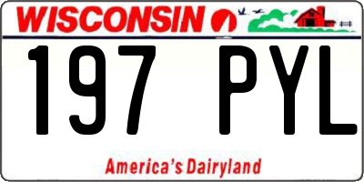 WI license plate 197PYL