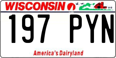 WI license plate 197PYN