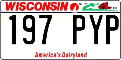 WI license plate 197PYP