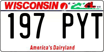 WI license plate 197PYT