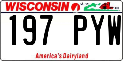 WI license plate 197PYW