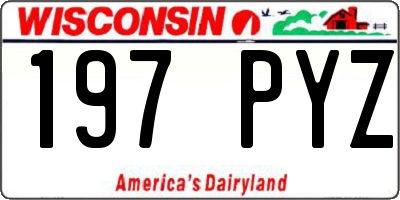 WI license plate 197PYZ