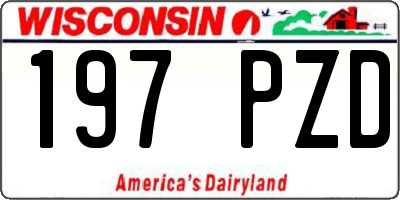 WI license plate 197PZD
