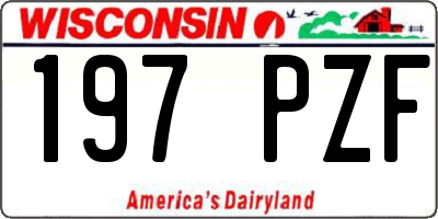 WI license plate 197PZF