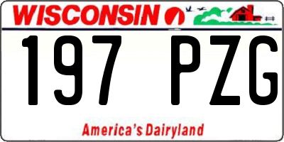WI license plate 197PZG