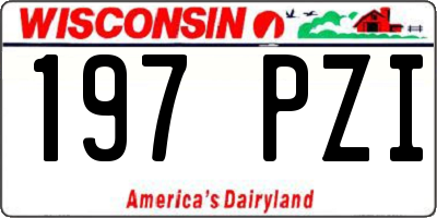 WI license plate 197PZI