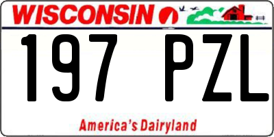 WI license plate 197PZL