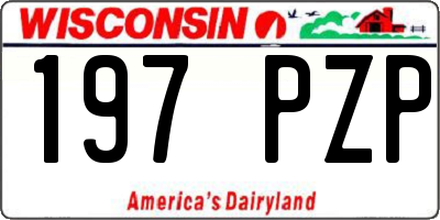 WI license plate 197PZP