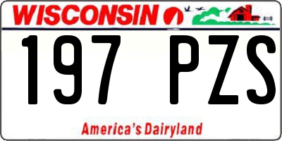 WI license plate 197PZS