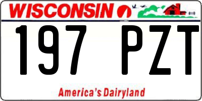 WI license plate 197PZT