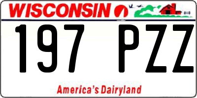 WI license plate 197PZZ
