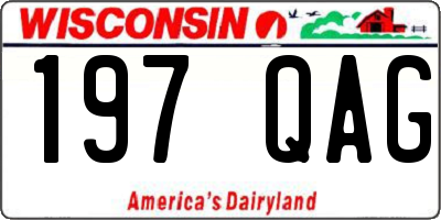 WI license plate 197QAG