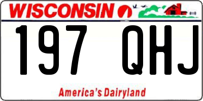 WI license plate 197QHJ