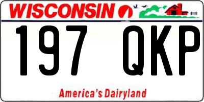 WI license plate 197QKP