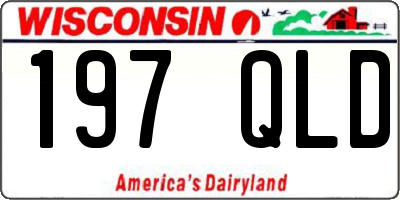 WI license plate 197QLD