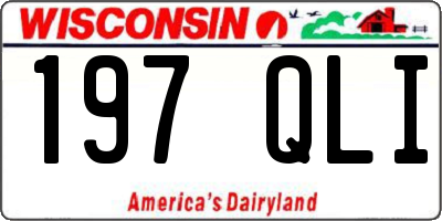 WI license plate 197QLI