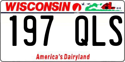 WI license plate 197QLS