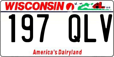 WI license plate 197QLV