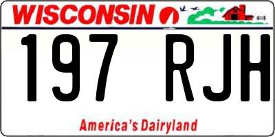 WI license plate 197RJH