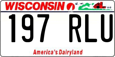 WI license plate 197RLU