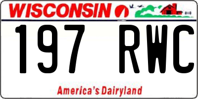 WI license plate 197RWC