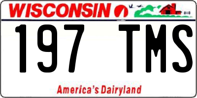 WI license plate 197TMS
