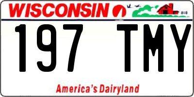 WI license plate 197TMY